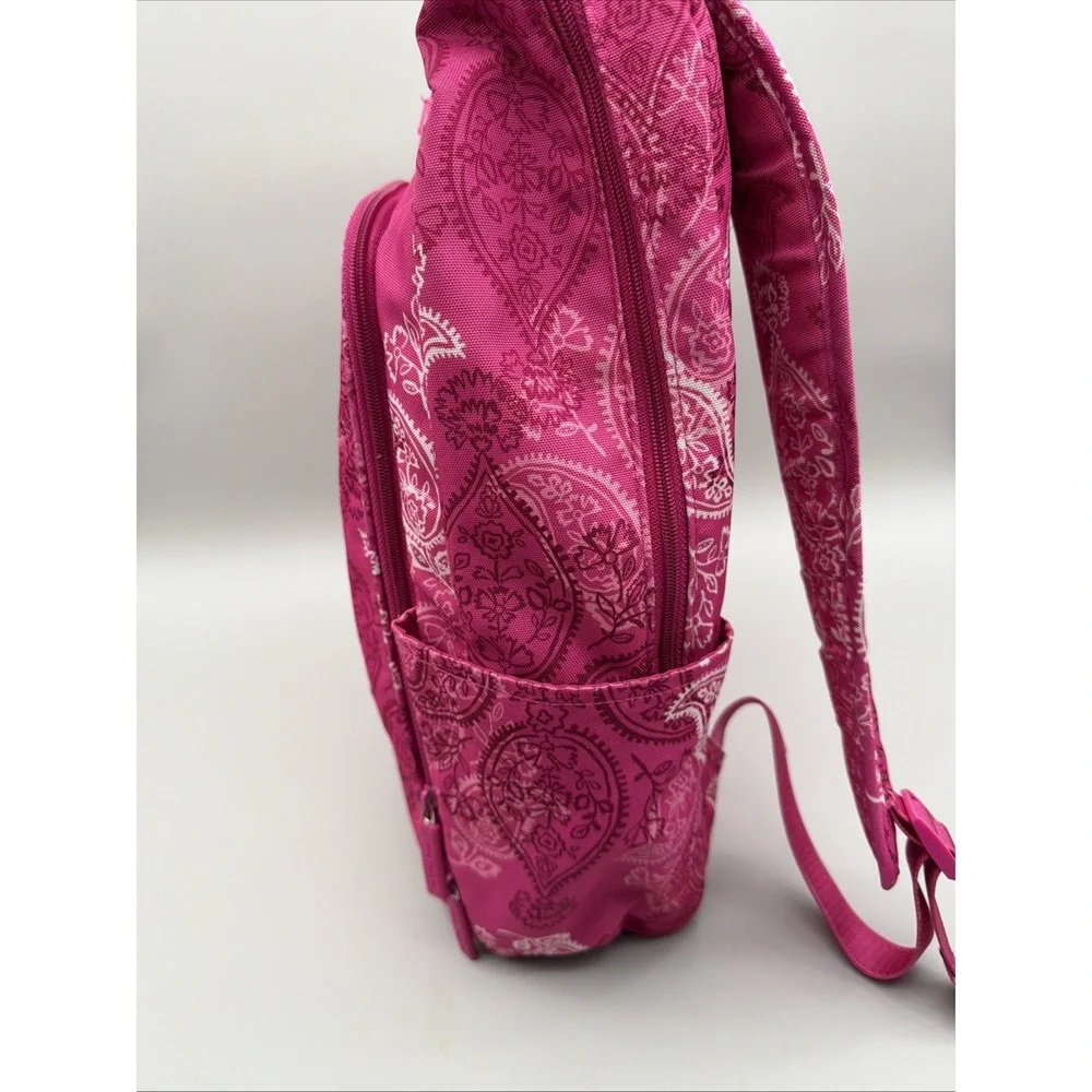 VERA BRADLEY Lighten Up Laptop Backpack Stamped Paisley Travel Bag College Work